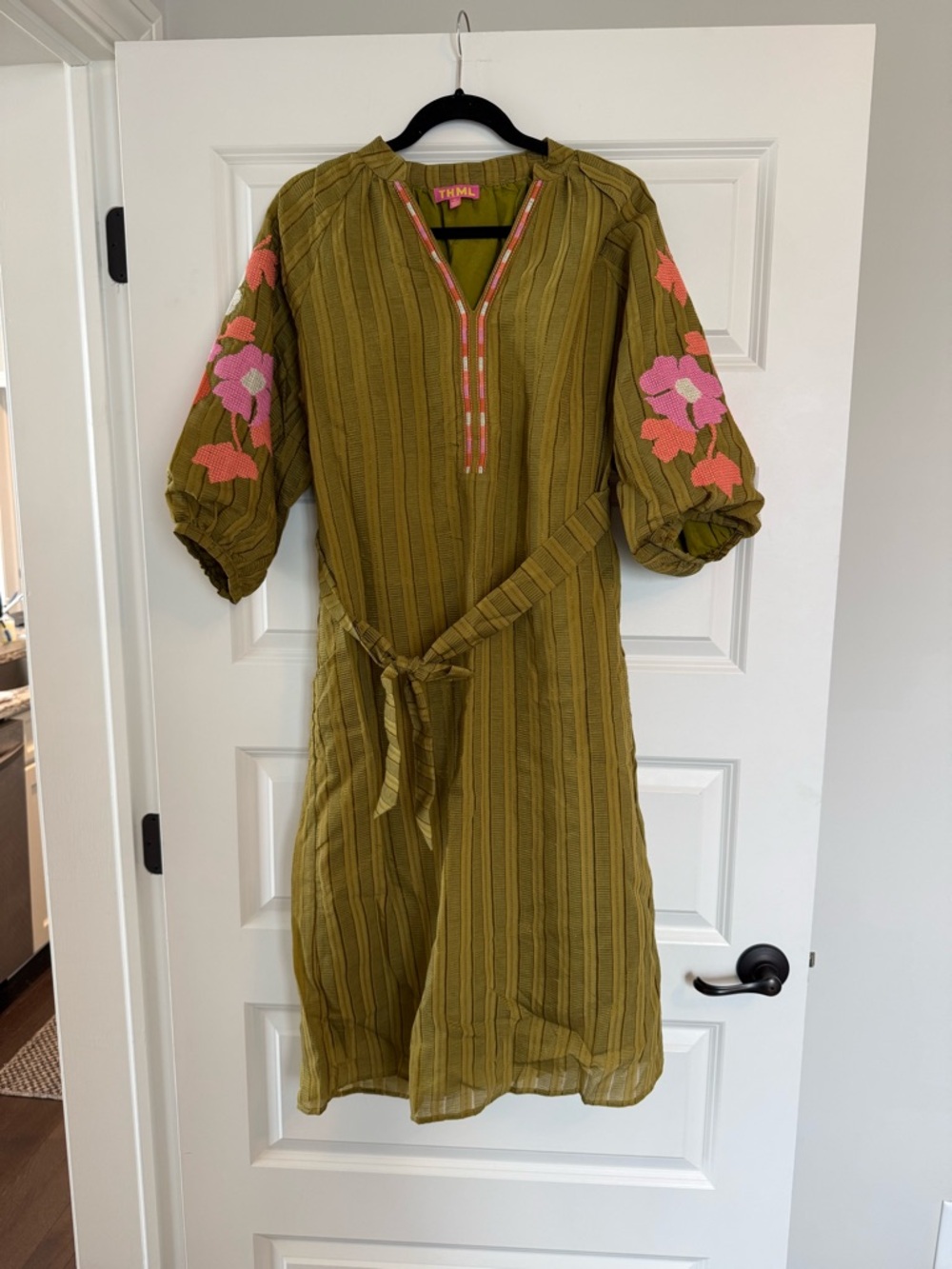 NWOT THML Embroidered Midi Dress - Picture 2 of 6
